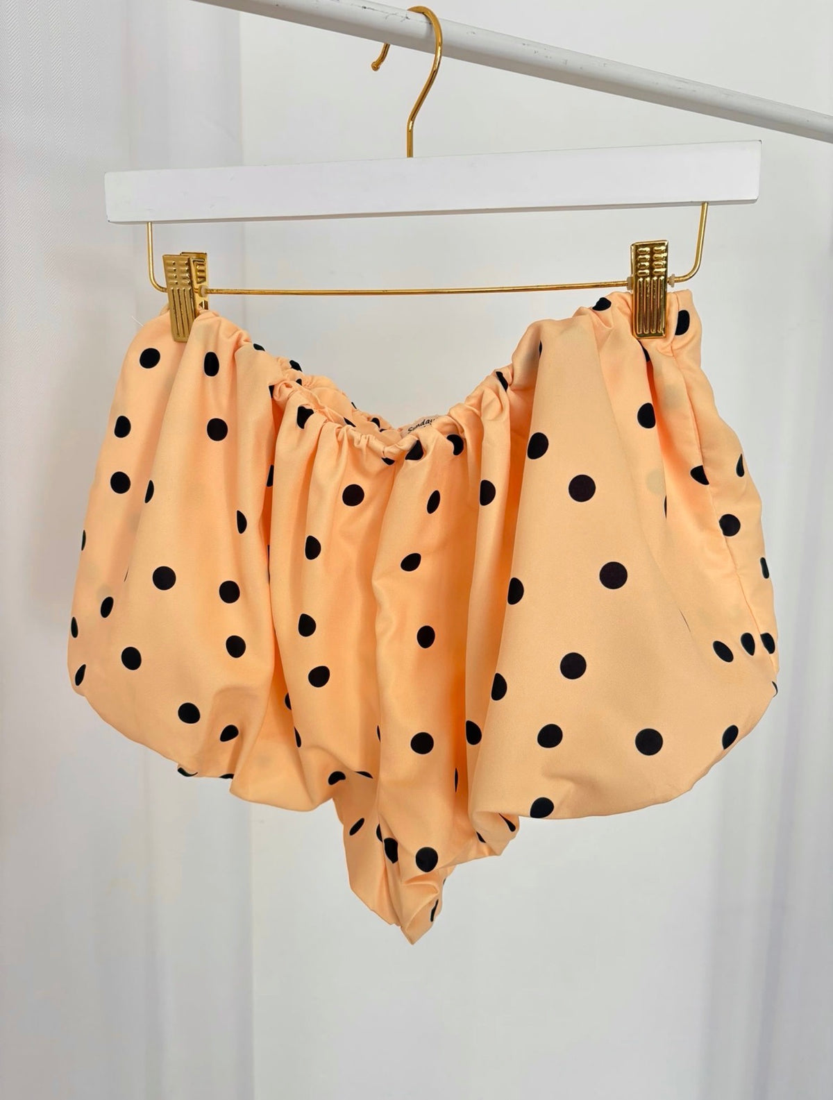 The Peachy Yellow Polka Dot Bubble Shorts