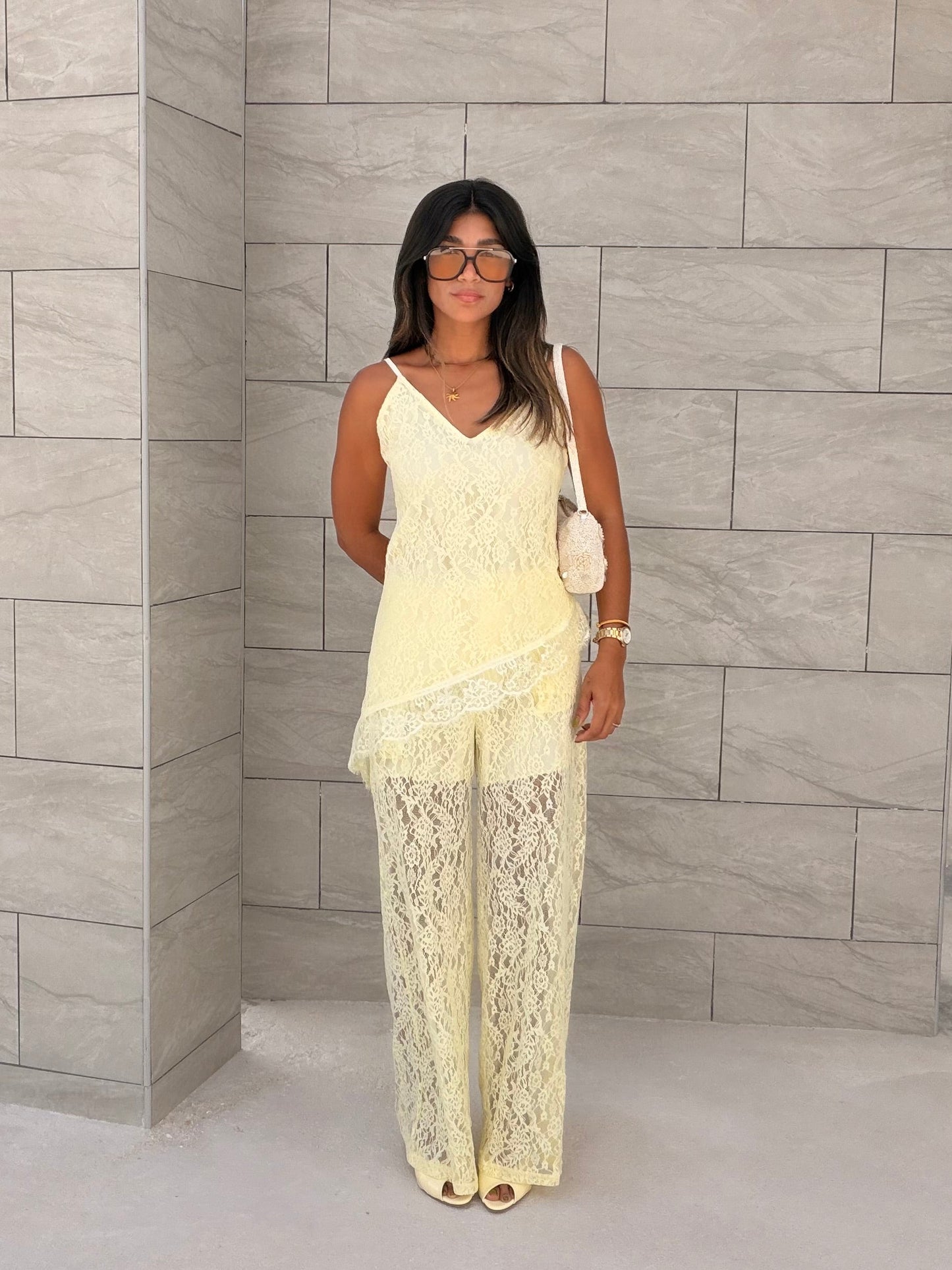 The Butter Overlay Lace Pants