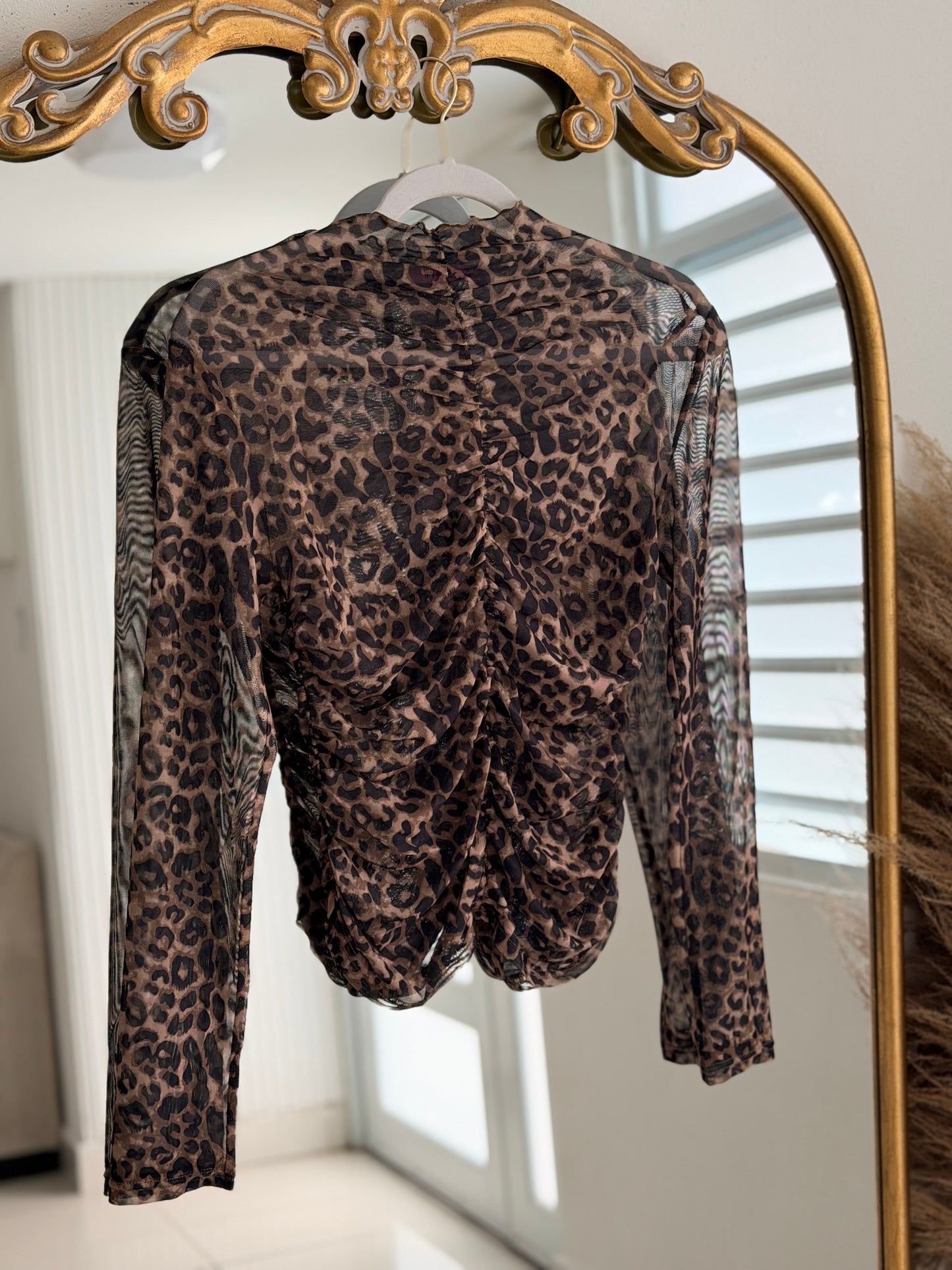 The Leopard Mesh Top