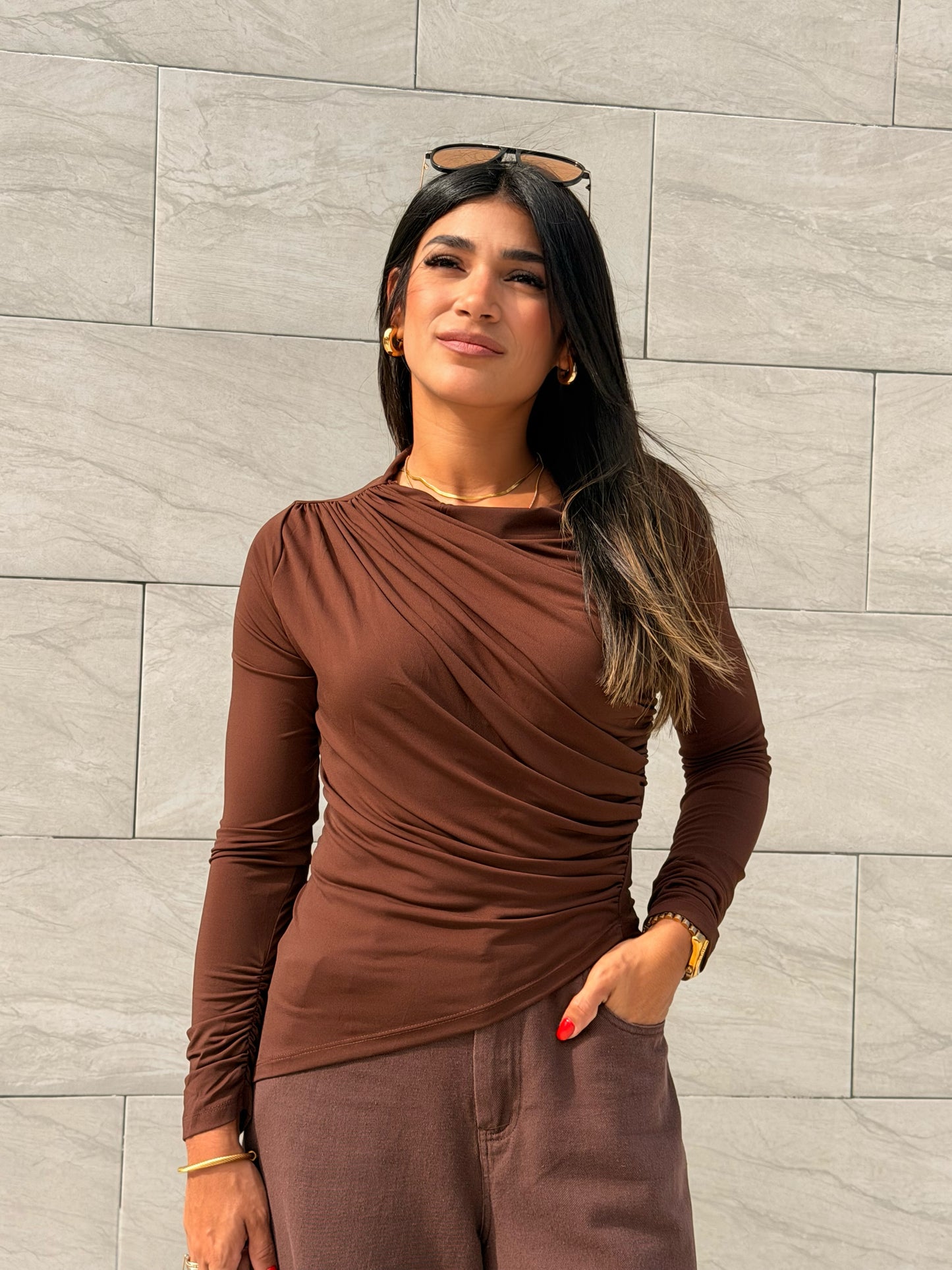 The Chocolate Drape Top