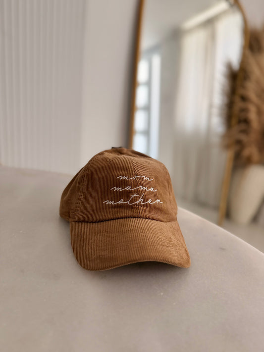 The MOM, MAMA, MOTHER corduroy cap