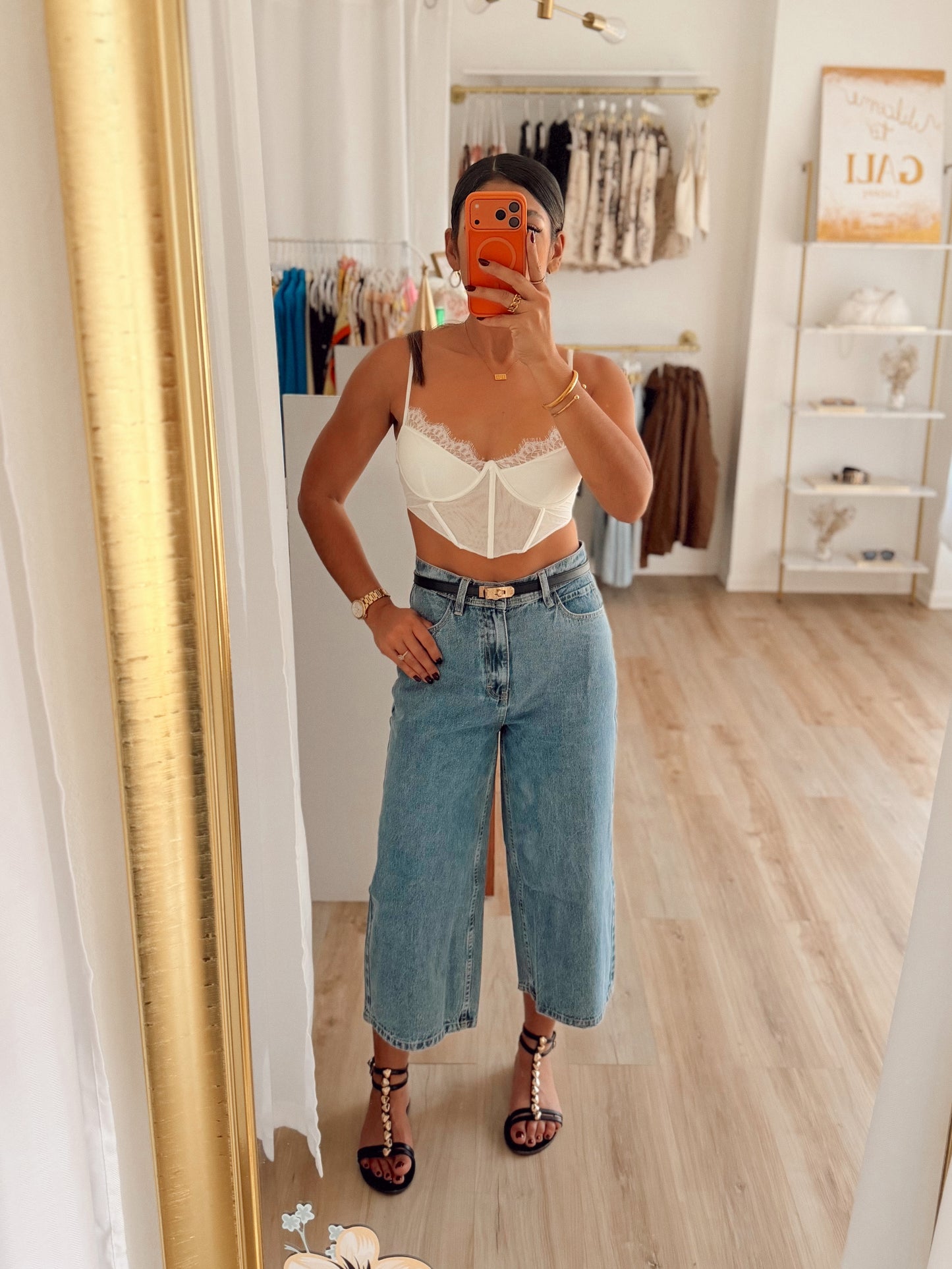 Nison denim pants (medium denim)