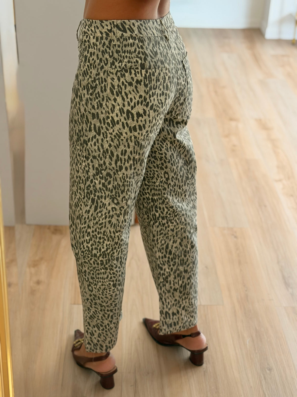 The Leopard Barrel Pants