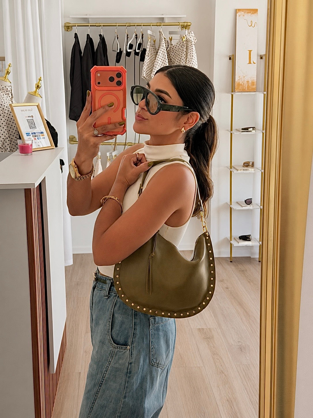 The Olive Studded Bag PRE ORDER