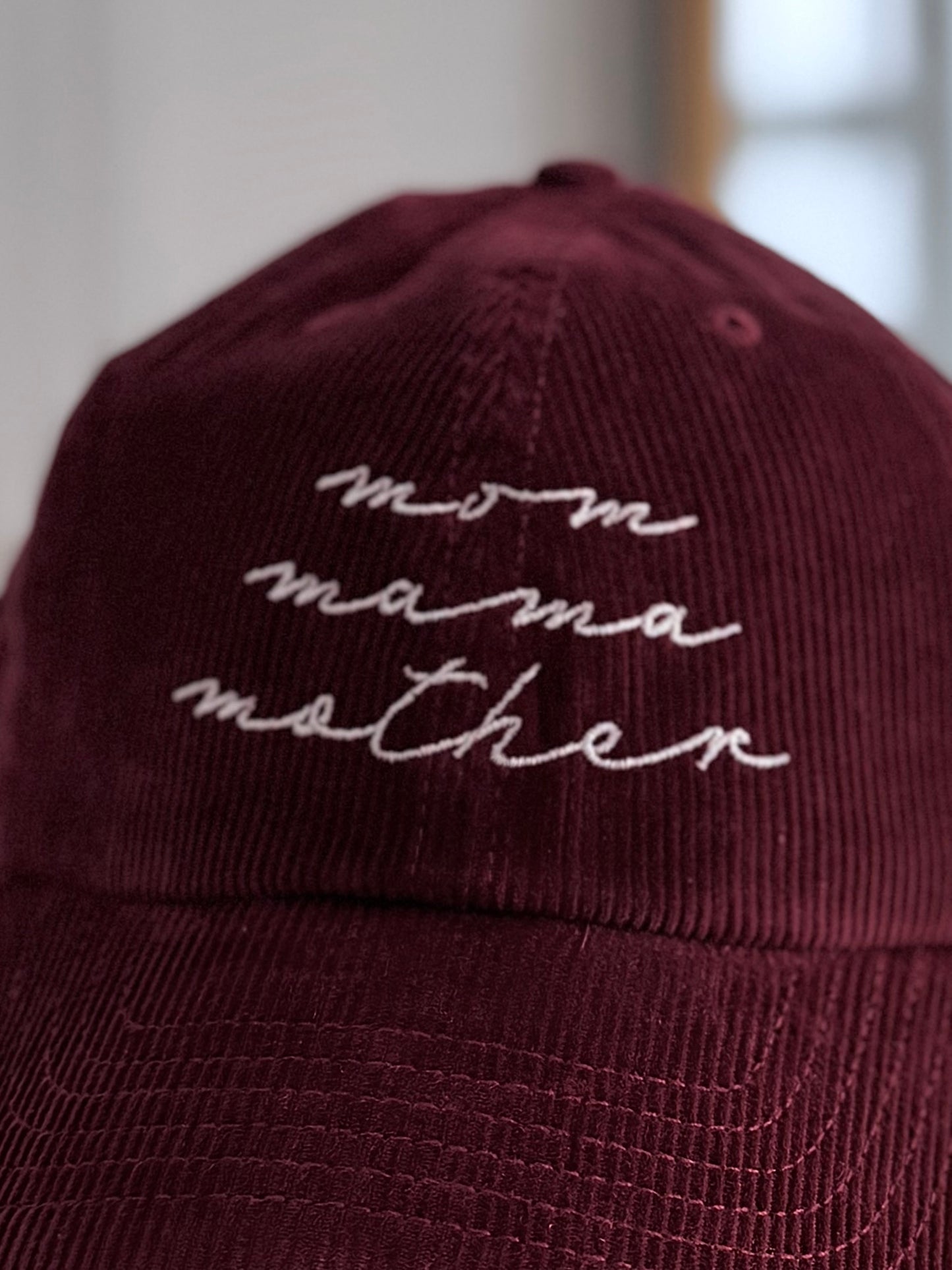 The MOM, MAMA, MOTHER corduroy cap