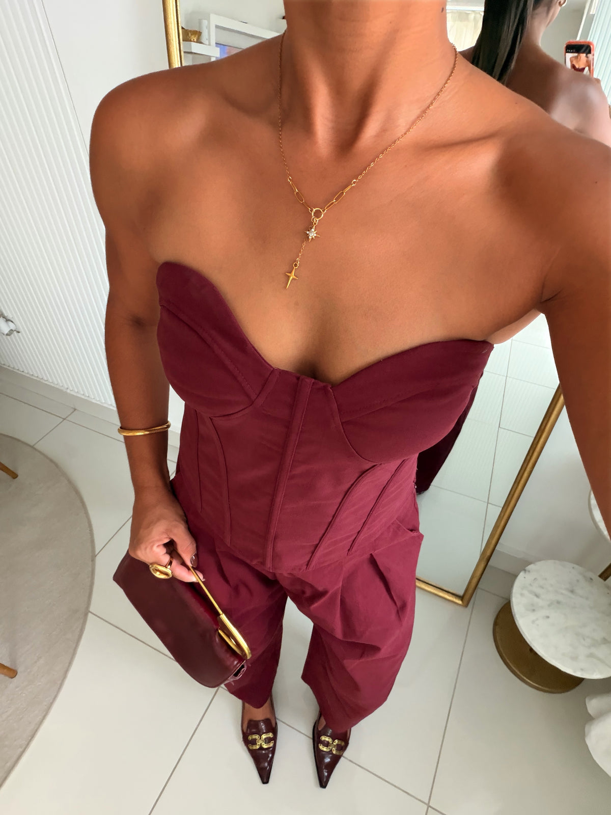 The Burgundy Bustier