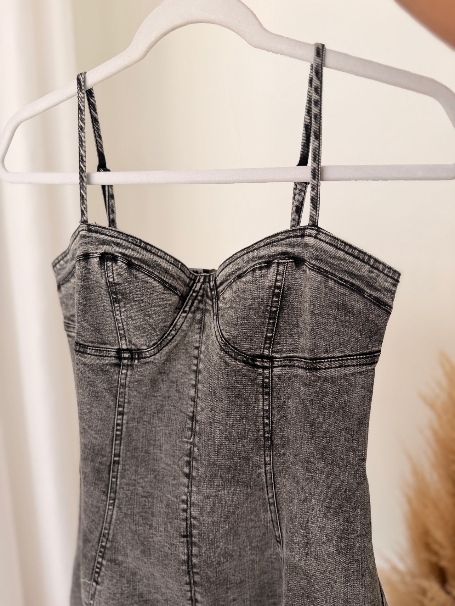 Dark grey flare dress