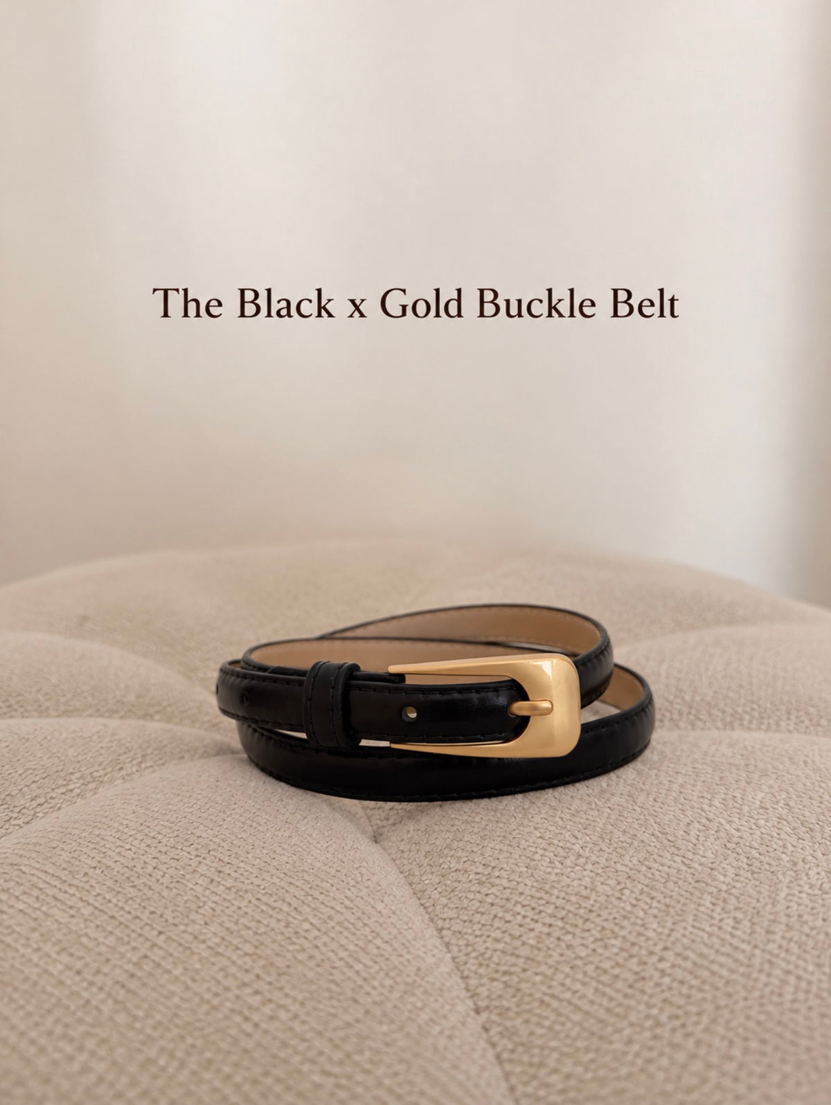 The Black Gold Buckle Belt