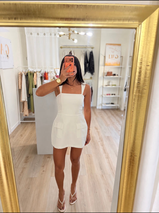 The lady in white romper/dress PRE ORDER