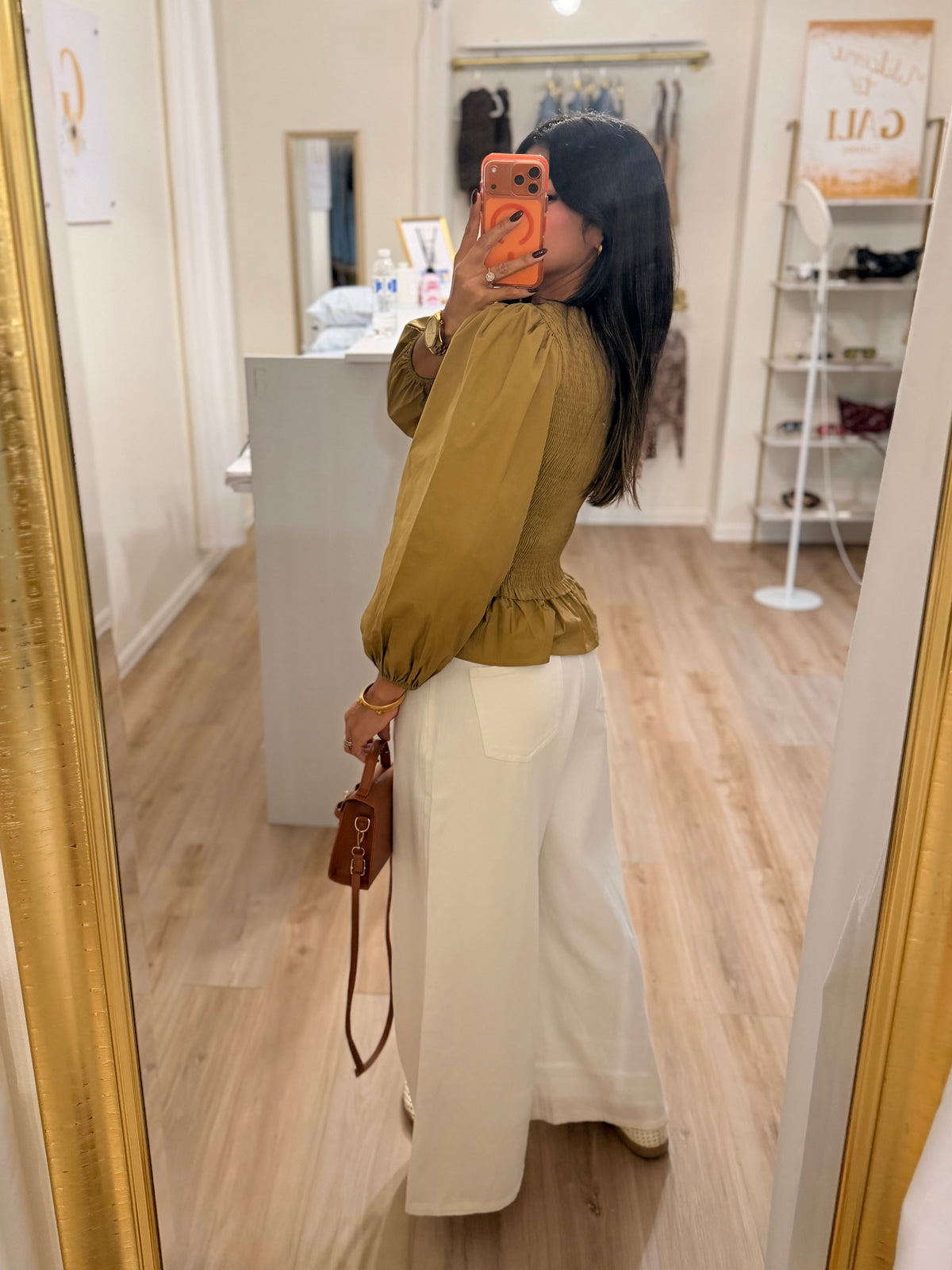 The Puff Sleeve Mustard Top
